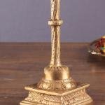 Pure Brass Standing Trishul | 10" x 3" x 3" | 900g | Intricate Carvings | Lord Shiva's Sacred Symbol | Decorative Stand | Jaipurio